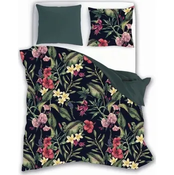 Povlečení POVLEČENÍ bavlněné KVĚTY 160x200 NATURA 3-dílné