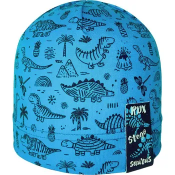 Kojenecká čepice RDX Chlapecká čepice s logem Dinošci světle modrá Vel. 5