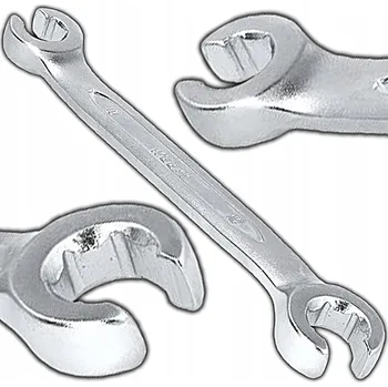 Klíč KLÍČ OČKOVÝ OTEVŘENÝ Z OCELI CRV PRO TRUBKY KOVANÝ ZA STUDENA 16x18mm