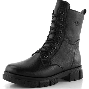 Dámské kozačky Rieker vyšší šněrovací kotník černý Y7116-00 - 38 | P665719