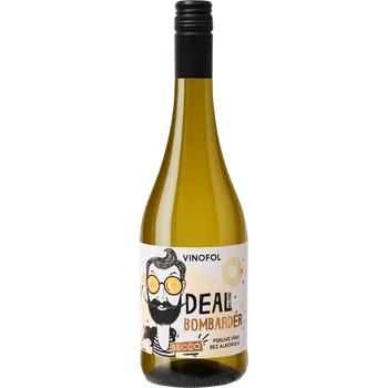 Víno Nealko víno Bombardér Secco perlivé víno bez alkoholu Vinofol 0,75l