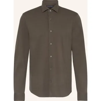 Pánská košile Marc O'polo Pánská Košile Z Piké Shaped Fit, khaki, 46