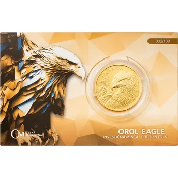 Zlatá 1oz investiční mince Orel 2025 stand číslovaný - orientační cena