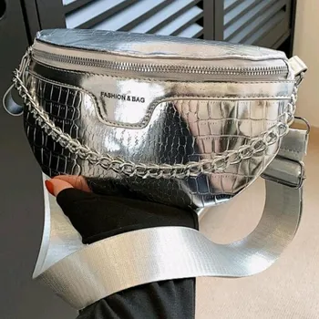 Ledvinka Dámská stříbrná ledvinka Barva: Stříbrná