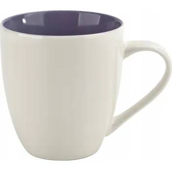 Hrneček Tułowice Bílý - fialový porcelán 470 ml