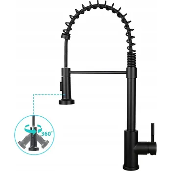 Vodovodní baterie Stojánková kuchyňská baterie ZREE ZREE-0734931929399 černá