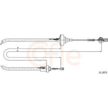 Spojkové lanko Tazne lanko, ovladani spojky, 11.2871