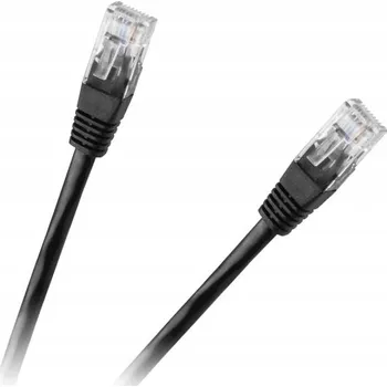Síťový kabel Patchcord Lechpol U/UTP 5e RJ45 / RJ45 1,5 m černý