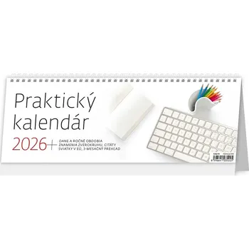 Kalendář Helma - Praktický stolový kalendár 2026, 33,6 × 12,1 cm
