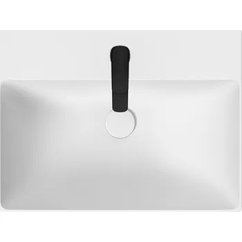 Umyvadlo CERSANIT 3D Umyvadlo Cersanit Werta na desku 60 bílé obdélníkové s otvorem pro baterii, K691-014 K691-014