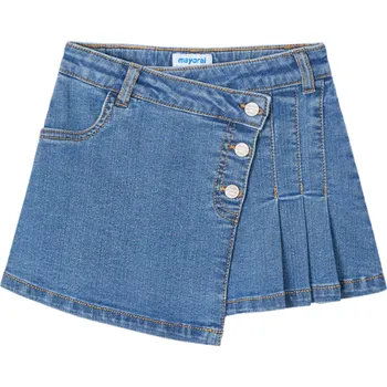 Kojenecké šaty MAYORAL dívčí sukně denim se záhyby modrá vel. 110 cm