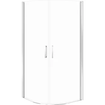 CERSANIT 3D Sprchový kout Cersanit Moduo čtvrtkruhový 80x80x195 R55 s panty u zdi, S162-018 S162-018