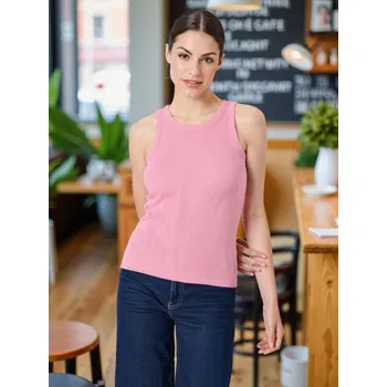 Dámské tričko Sinsay - Tank top - růžová - 628EU-38X - 628EU-38X-XS