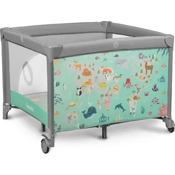 Dětsný nábytek Lionelo - Hrací ohrádka MILLE Grey Green