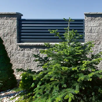 plotová tvarovka Tvárnice plotová štípaná FEROBET B přírodní 190×390×190 mm