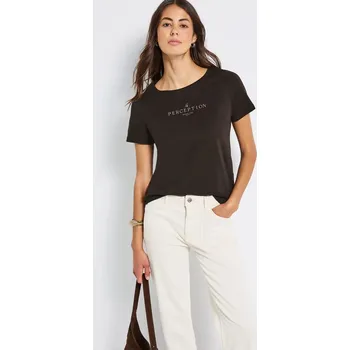 Dámské tričko Street One 323905 Barva: Tmavě hnědá, Velikost: 38