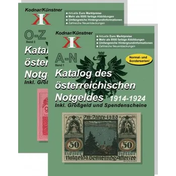 Umění Katalog des österreichischen Notgeldes 1914-1924 in 2 Bänden (Johann Kodnar,Norbert Künstner)(Brožovaná)
