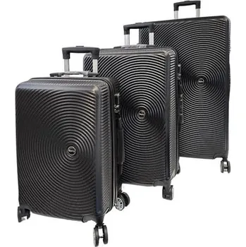 Bavy Cestovní kufr skořepinový Circle Black - set 3 ks