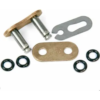 Řetězová sada pro motocykl RK článků propojení - spona (CL) GB520XRE (XW-RING) barva zlatá (RK článků propojení - spona (CL) GB520XRE (XW-RING) barva zlatá)