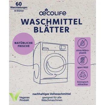 Prací prášek Prací ubrousky Oecolife 60 dávek