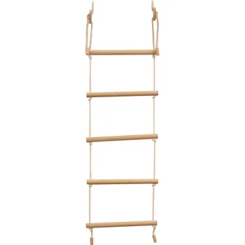 Hra na zahradu Montessori Furniture Provazový žebřík 5 příček -140 cm INDOOR