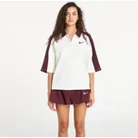 Tričko Nike W Ss Polo Sail/ Burgundy Crush XL