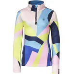 Rehall Kimi-R dívčí celopotištěná mikina, Abstract-Blazing Yellow-Lilac 176