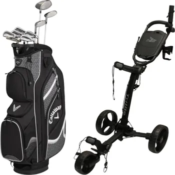 Golfový set Callaway Solaire 24 dámský kompletní set, pravý + AXGLO TRILITE golfový vozík