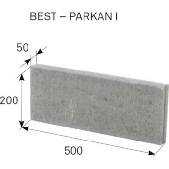 Zahradní obrubník Obrubník betonový BEST PARKAN I červený 50x500x200 mm