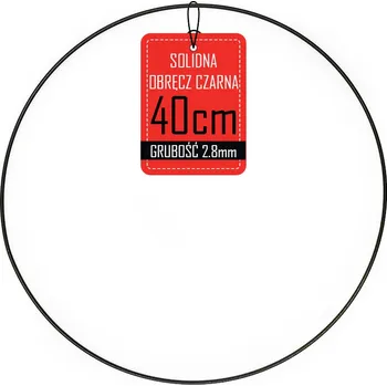 Věnec mech-mech.cz Kovový květinový obručový věnec - černý - 40cm