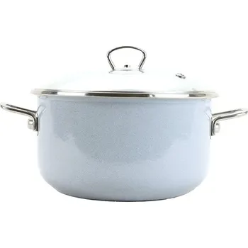 Hrnec BELIS Smaltovaný hrnec se skleněnou poklicí ø 16 cm - 1.5 l - PREMIUM šedý