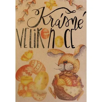 Přáníčko BeBechy - A6 - recyklovaný papír - Zajíc