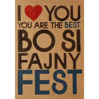 Přáníčko BeBechy - A6 - recyklovaný papír - Si fajny