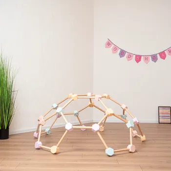 Dětské hřiště Montessori Furniture Montessori dětská prolézačka SPIDER vel.L pastel