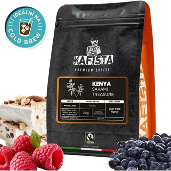 Káva Výběrová káva Kafista "Kenya Sakami Treasure" - 100% Arabica - Zrnková Káva, Pražená v Itálii - ideální pro filtr 250g