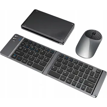 Klávesnice Skládací klávesnice a bezdrátová myš Bluetooth, grafitová sada
