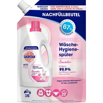 Přípravek na praní Hygienický prací prostředek Sagrotan Sensitive náhradní náplň 1,2 l