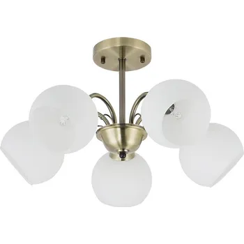 Lustr na tyči NESTOR 5xE27/40W/230V mosaz