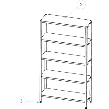 Dílenský regál Nerba s.r.o Nerezový regál 5 polic 1100x400x1800