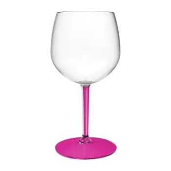 Kempingové nádobí Nerozbitná sklenice na víno 580 ml RŮŽOVÁ