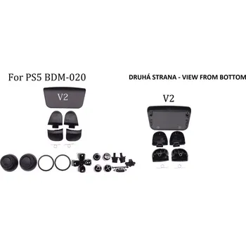 Herní ovladač Náhradní tlačítka pro ovladač DualSense 5 V2 (PS5)