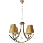 Lustr na řetězu VITORIA 4xE14/40W/230V žlutá/mosaz