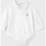 MAYORAL chlapecké body na knoflíček bílá, modrá - 60 cm