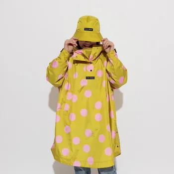 Dívčí kabát VIVI MARI Dětský kabát do deště Dots Citrus/rosé Velikost: 7-9y