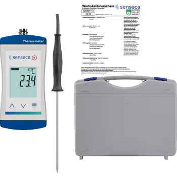 Senseca ECO 120-WPT3 Přesný vodotěsný univerzální teploměr s alarmem pro výměnné snímače s BNC konektorem (dříve G 1700), v kufru GKK 1000, GF1T-E3-AA-BNC, ISO WPT3 -20 /