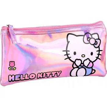 Penál Penál do školy Pouzdro Hello Kitty Růžový Metalický