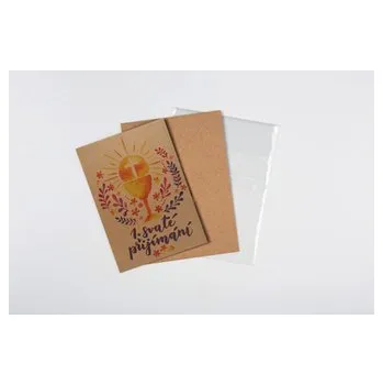 Přáníčko BeBechy - A6 - recyklovaný papír - Přijímání