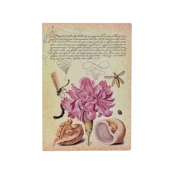 Adresář Paperblanks Pink Carnation Mira Botanica Softcover Flexis MIDI Lined Elastic Band 176 Pg 100 GSM (Kalendář)