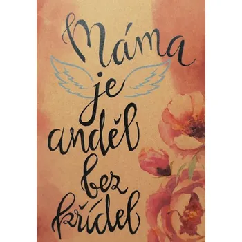 Přáníčko BeBechy - A6 - recyklovaný papír - Máma