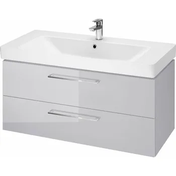 Koupelnový nábytek CERSANIT 3D Skříňka Cersanit Lara Mille 100 s umyvadlem šedá set B307 DSM, S801-332-DSM S801-332-DSM